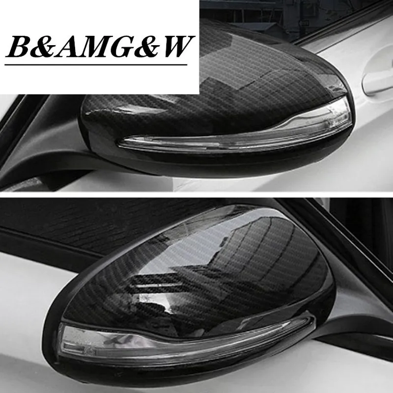 Крышка из углеродного волокна для автомобильного зеркала заднего вида Mercedes Benz C