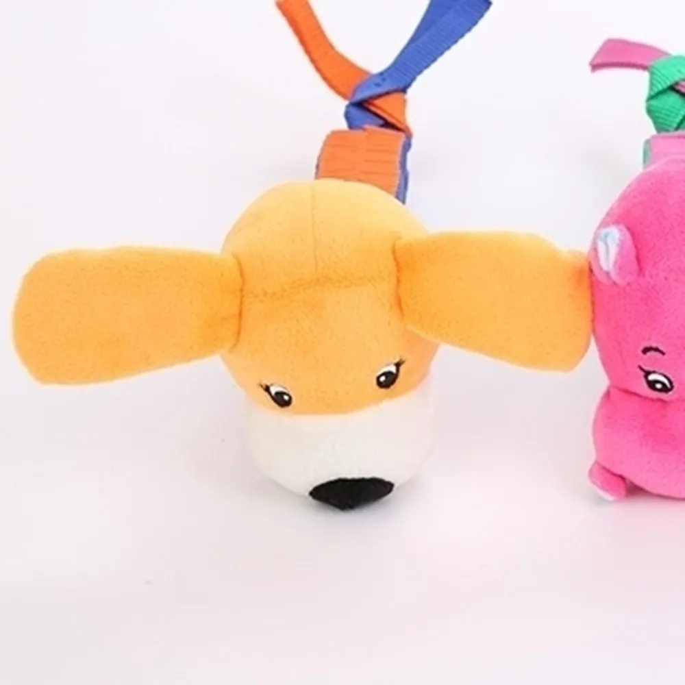 Игрушка для домашних собак в форме головы животного на шнурке, сопротивление укусам 3 Мультяшные товары для домашних животных плюшевые игрушки для собак