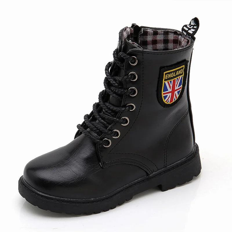 Детская обувь для мальчиков; Ботинки martin; сезон весна-осень; военные ботинки для девочек; черные тонкие ботинки; новая обувь для студентов