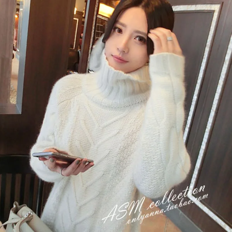 Autumn and winter new cashmere high neck knitted