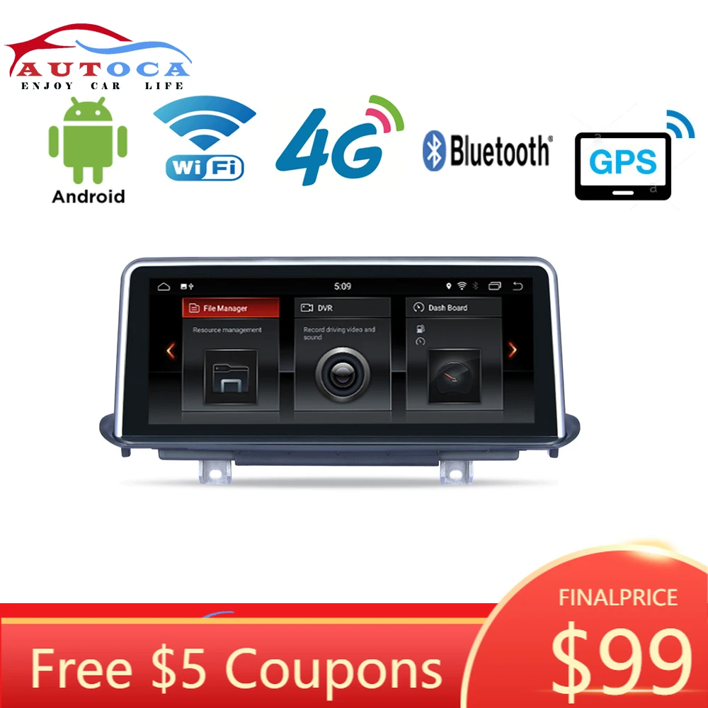 Мультимедийная система на Android 10 с экраном 2 дюйма GPS для BMW X1 X2 F48 2016-2019 | Автомобили