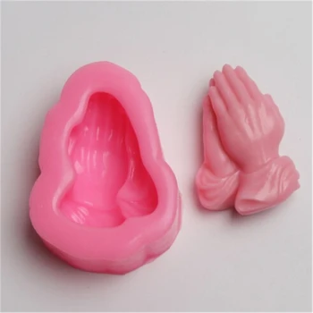 

3D Prayer Hand Finger Silicone Molds For Soap Candle Cake Chocolate Sugar Making Crafts Molds House Party Bakeware Tools