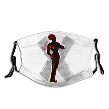 

Hunter X Hunter Non-Disposable Face Mask with Filter Killua Zoldyck Anime Anti Bacterial Dustproof Mask Respirator Mouth Muffle