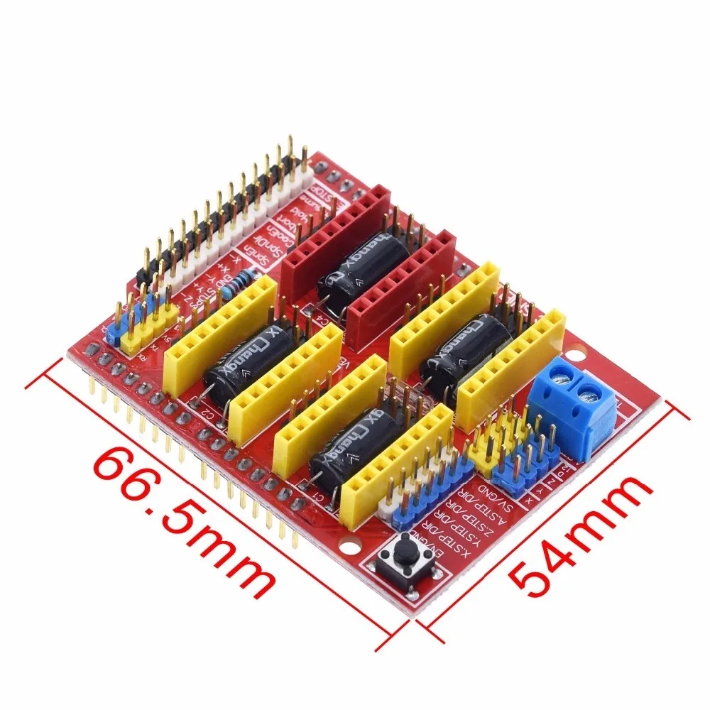 TZT cnc shield V3 гравировальный станок 3D Printe+ 4 шт. DRV8825 Плата расширения драйвера для Arduino+ UNO R3 с USB кабелем