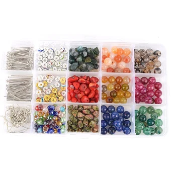 

Natural Stone DIY Beaded Bracelet Kit, Beaded, Spacer Beads and Beaded Box