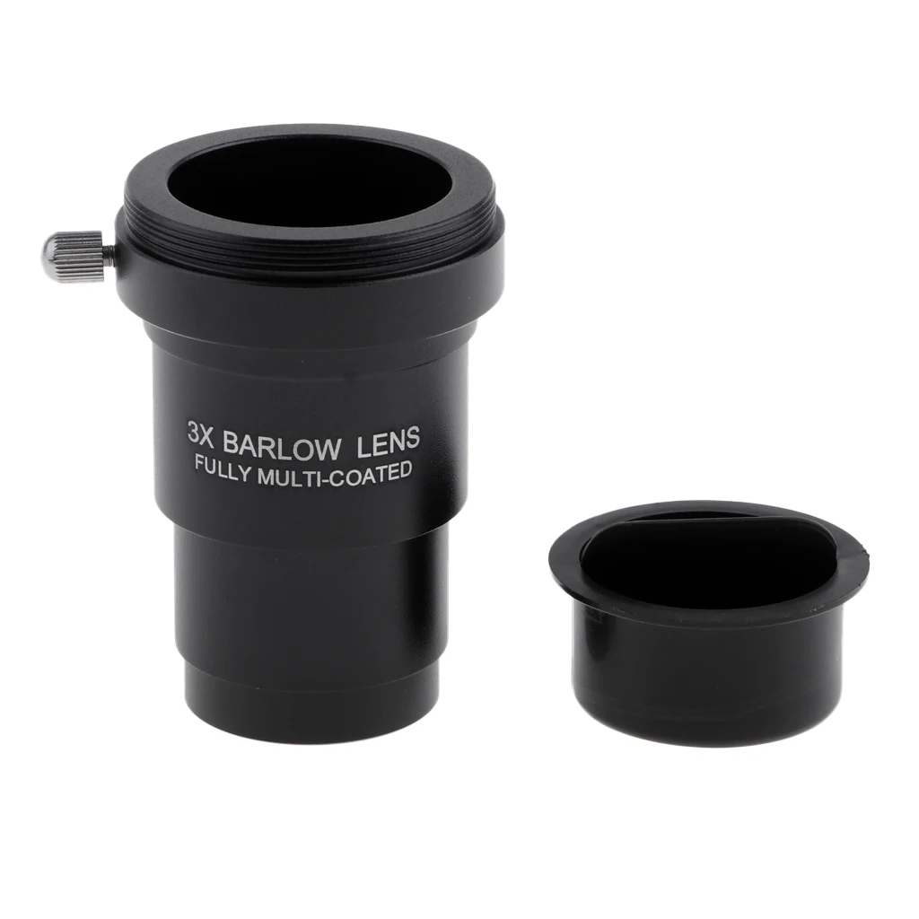 1.25inch Barlow Lens 3X Telescope Eyepiece Astronomy Moon Planet Deep Sky Nebula Surface Detail Observation Tool Kit