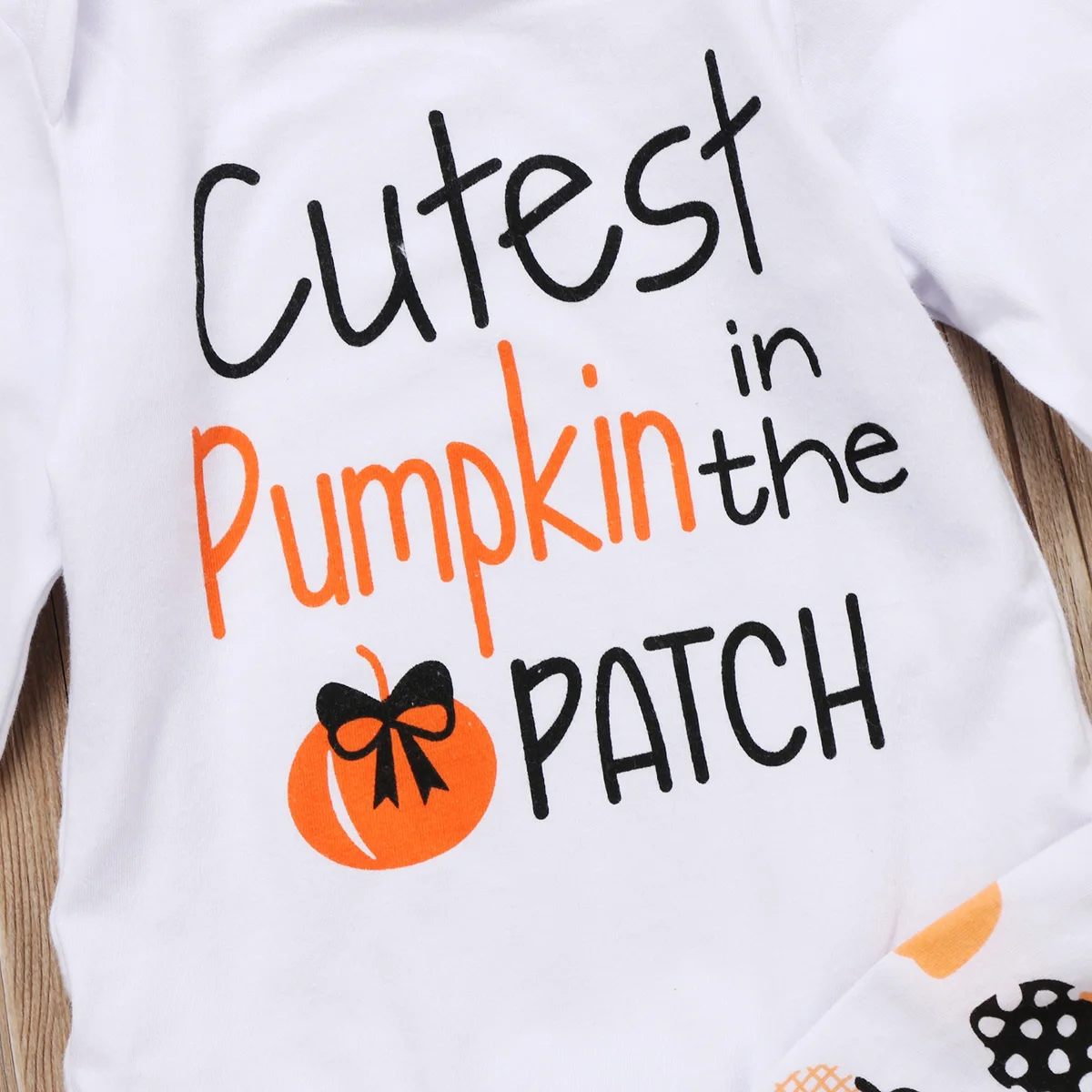 Newborn Baby Halloween Costume Clothes Infant Girls Boys Letter Long Sleeve Romper+Print Pants+Hat+Headband 4pcs Toddler Outfit