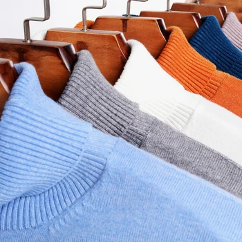 2020 New Autumn Winter Men's Warm Turtleneck Sweater High Quality Fashion Casual Comfortable Pullover Thick Sweater Male Brand 3