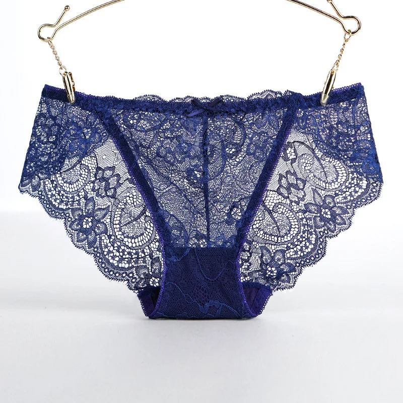 NK73-royal blue Модные женские женское сексуальное белье сетчатые трусики женские вышитые кружевные трусы женские интимное нижнее белье трусы - Цвет: NK73-royal blue