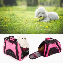 Portable Pet Bag Dog Cat Carrier Bags Quadrilateral Ventilation Network Outgoing Travel Breathable Pets Shoulder Handbag S/M/L