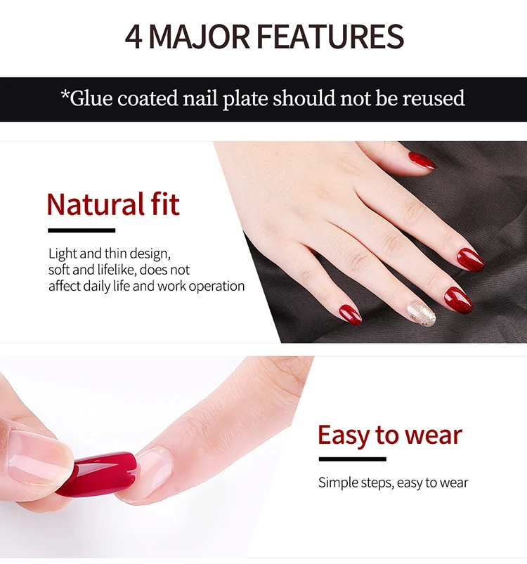 Новые 30 шт многоразовые наклейки на ногти Ложные ногти полное покрытие Ультрафиолетовый гель с блестками накладные ногти искусственные советы нажмите на ногти Поддельные чистые ногти