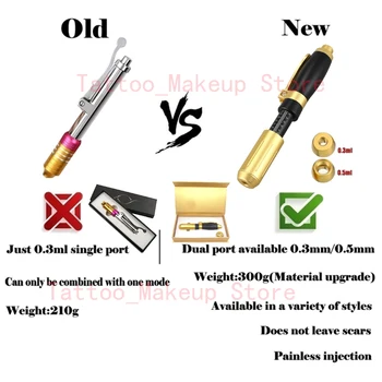 

2 IN 1 Hyaluronic Pen 0.3ml & 0.5ml Hyaluron gun hyaluronique acid lip filler Mesotherapy Gun no-needle Noninvasive Nebulizer