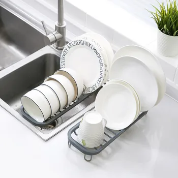 

Kitchen Wrought Iron Tableware Draining Rack Fruit And Vegetable Storage Rack Basket Dishes Storage Rack Sink Organizer