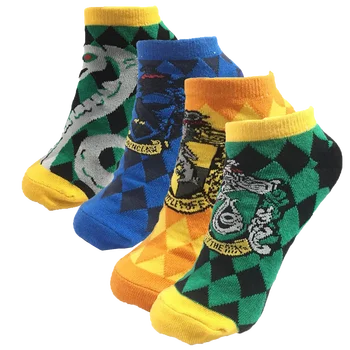 

House of Slytherin Gryffindor Snake Lion Logo Short Cut Ankle Socking Socks 5Style