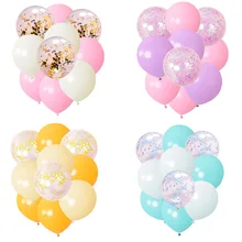 Amazon Лидер продаж 12-дюймовый макароны конфетти-Блестки Свадебный шар День рождения украшения/пластичная Shredding воздушный шар