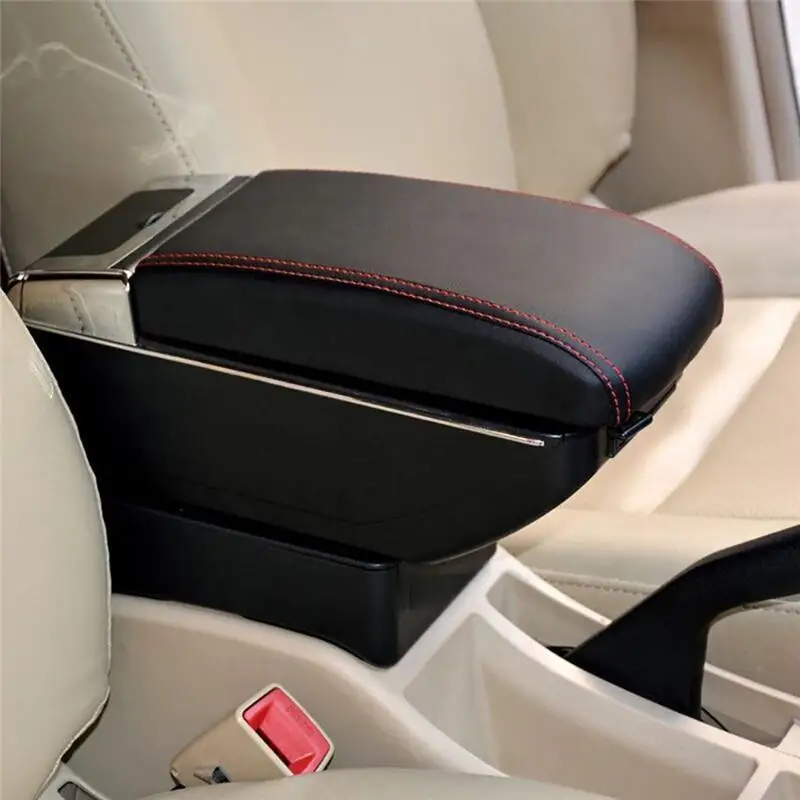 

Car Armrest Box Central Armrest Box Universal Multi-function Car Central Armrest Storage Box+Cup Holder+Ashtray+7 USB Charger