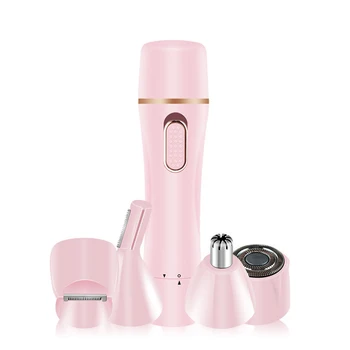 

Professional Household Men Women 4 In 1 Electric Full Body Painless Freezing Point Epilator Eyebrow Trimming Nose Hair Trimming