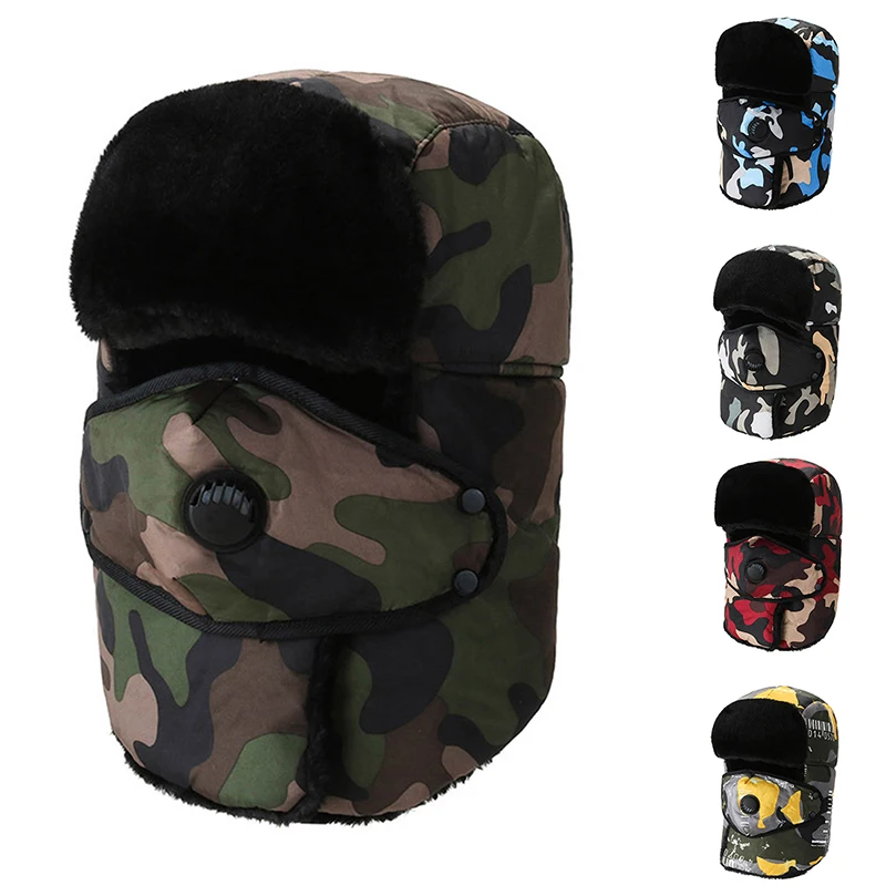 

New Winter Balaclava Beanie Hat Female For Women Men Face Mask Bonnet Windproof Thick Warm Snow Ski Winter Hat Cap Earflap