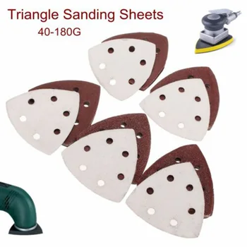 

50x Sanding Sheets Discs 40-180 Grit Triangle Sander Grinder Paper Pads 90mm