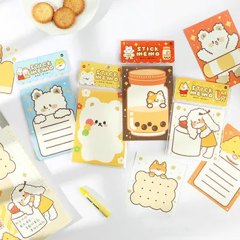 

30pcs Cute Cartoon Furry Sheep Memo Pad Stationery Creative Kawaii Animal Bullet Journal Decoration Note Paper Pepalaria Supply