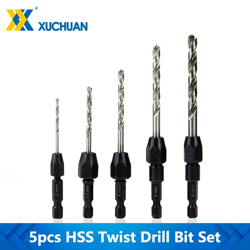 3.2 mm  1/8" HSS  drill bits hex shank Quick change Black and decker 1 X piece 
