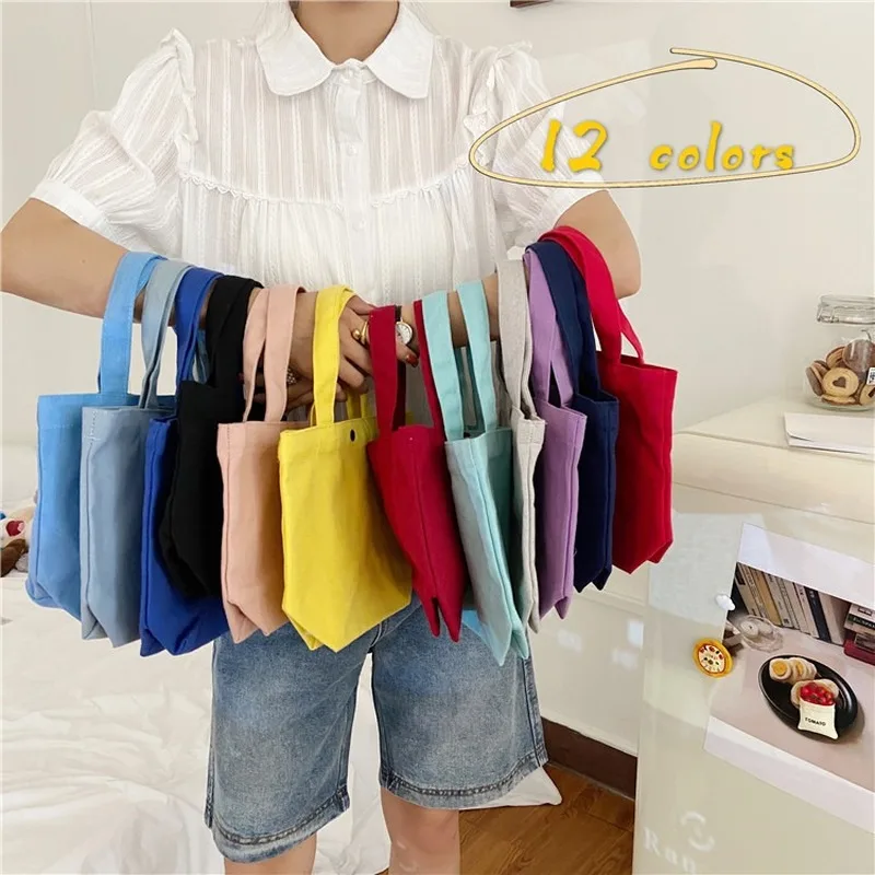 

Lunch bag small cloth bag pure cotton canvas bag lunch box bag bag clutch bag storage female luxury bag hand bag