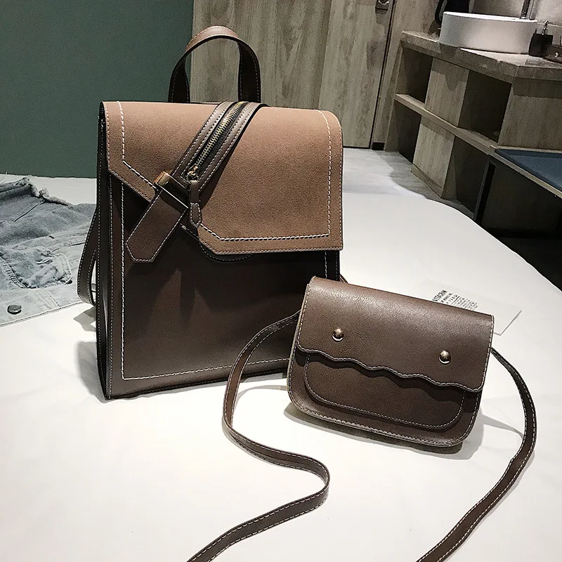 Рюкзаки Mochila, школьный ранец для девушек, модные женские ленты с бантом для кисточек - Цвет: Dark Brown