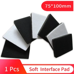 Almohadilla de esponja suave rectangular de 75x100mm, almohadilla de amortiguación para respaldo de lijadora, accesorios de herramientas abrasivas gancho y bucle
