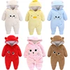 HH Baby Winter Warm Romper Newborn Girls Overall Flannel Boys Autumn Long Sleeve Jumpsuit Costume 3-12 Month Infant Bear Pajamas ► Photo 2/6