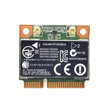 

RALINK Rt3592 rt3592bc8 Dual band 300Mbps Wifi half 4530s 4230s PCI-E For hp 630813-001 4430s Card SPS: 4730s Mini Wireless
