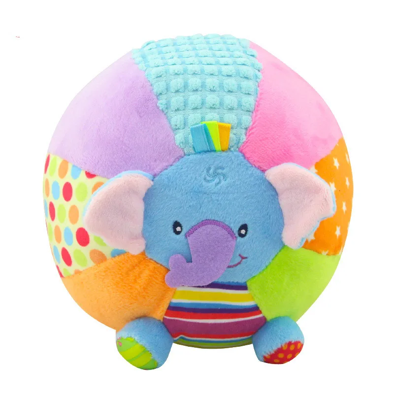 Musical Baby Soft Plush Ball Toy 15cm Rattle Animal Children's Toys Developing Toys Baby Rattle Ball Cartoon Toys Baby Music Toy