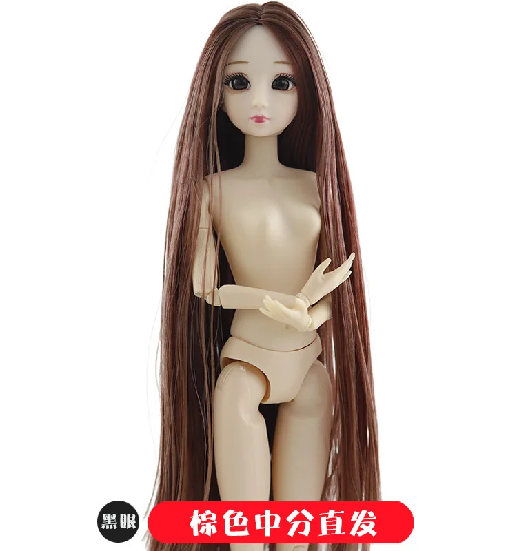 30 см модные куклы игрушки для девочек 1/6 BJD куклы Тело Макияж 3D глаза красивая принцесса девочка куклы пластиковые игрушки DIY для девочек - Цвет: Brown Hair Black Eye