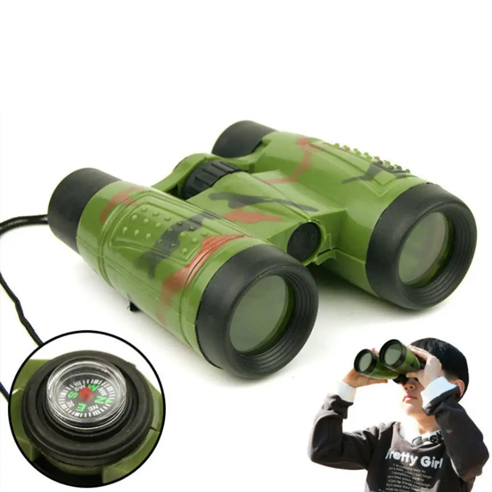 6x30 Binoculars Children Simulation Adjustable CS Hunting Field Survival Telescope Toy Adjustable Child Telescope Bright Colours