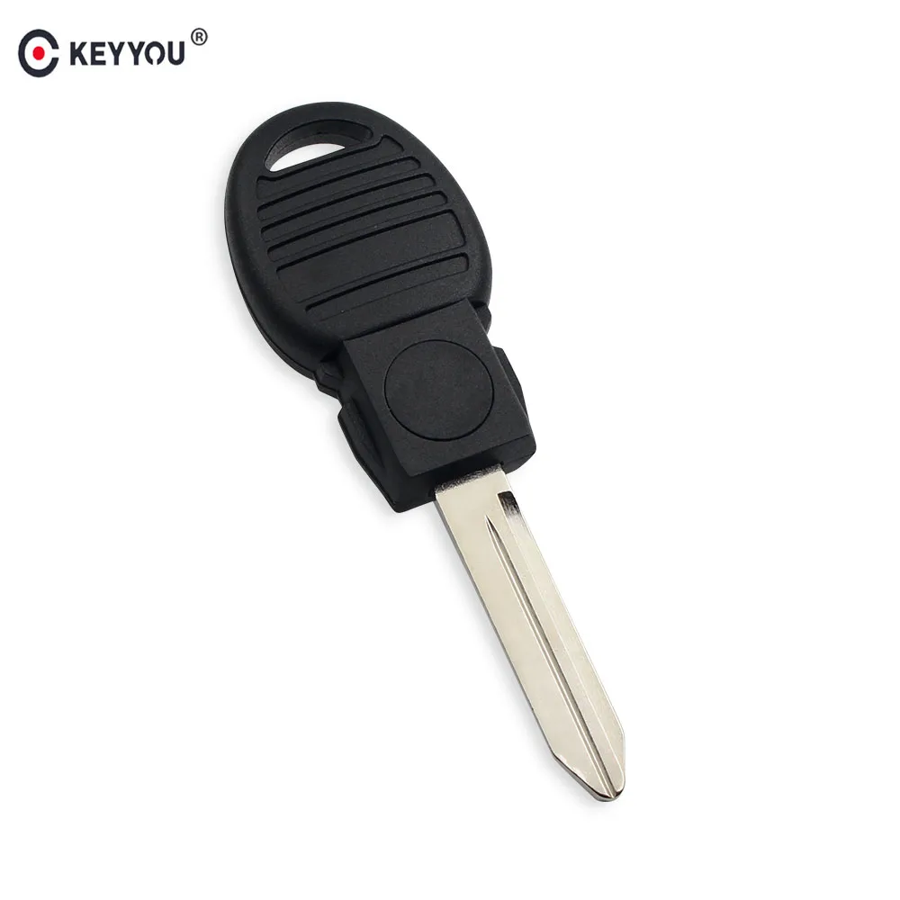 

KEYYOU 15pcs Transponder Chip Uncut Key Case Shell For Chrysler Dodge Jeep Replacement Blank Car Key Cover New Blade -Y170