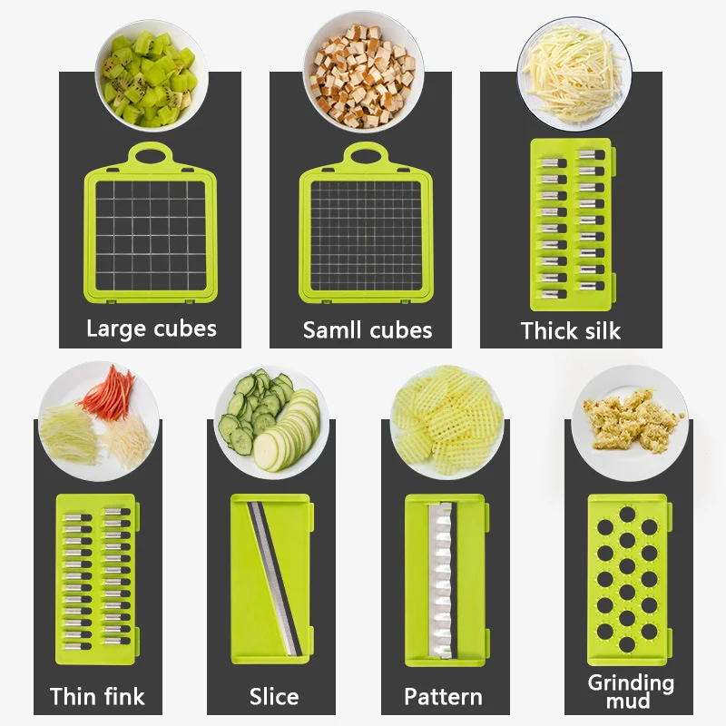 Mandoline Slicer 7 in 1 Vegetable Slicer Fruit Cutter Potato Peeler Grater CA Mandoline Slicer 7 in 1 Vegetable Slicer Fruit Cutter Potato Peeler Grater CA