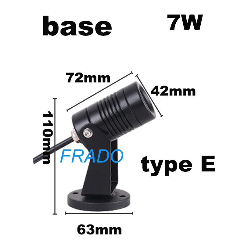 ตัวเลือกสินค้า ไฟส่องสนาม LED กันน้ำ IP65 7-20W กลางแจ้ง