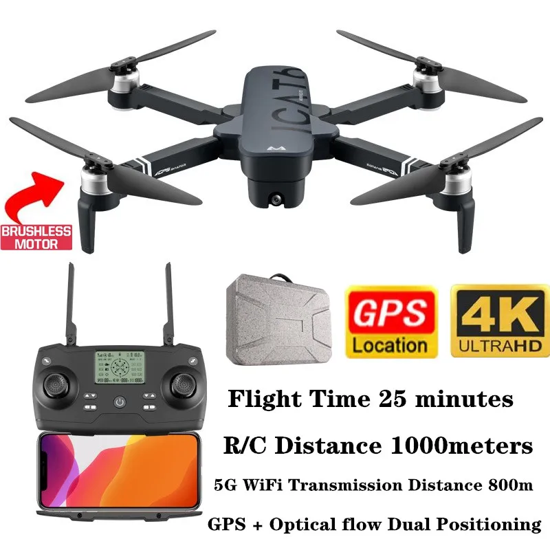 

GPS Drone ICAT 6 Brushless Motor Profissional Drone with Camera HD 4K Drone Quadrocopter Dual positioning Helicopter Racing Dron