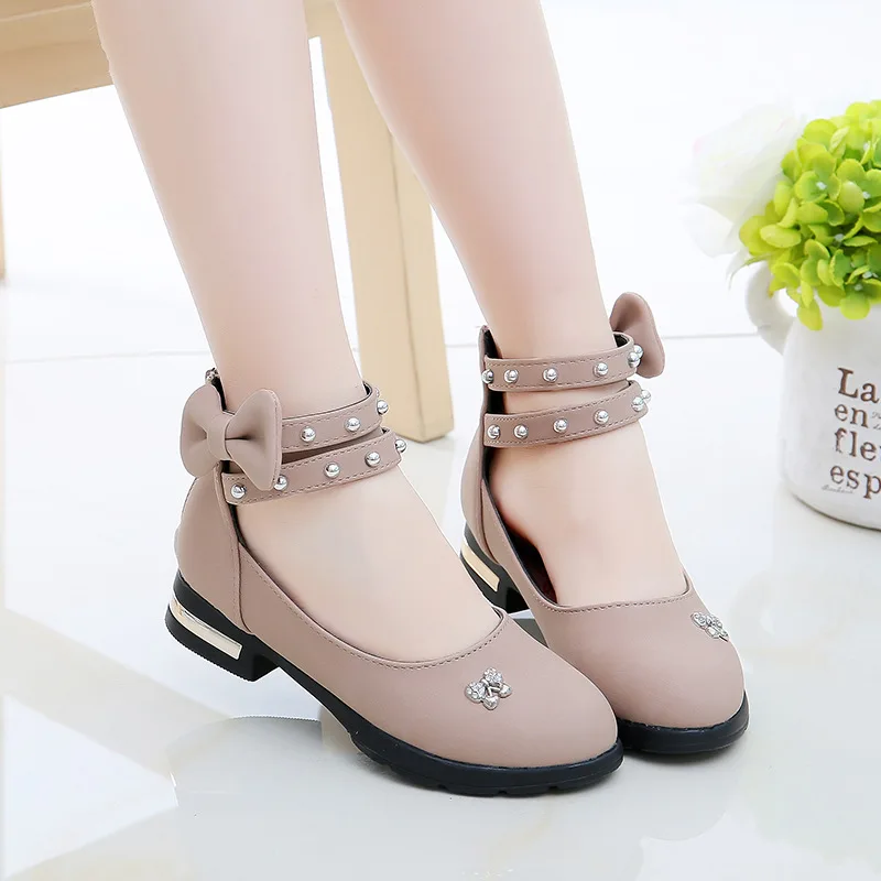 Spring Autumn New Student Girls shoes Children Rhinestone princess shoes Kids teenager party shoes Girls 4-16Years old Kids