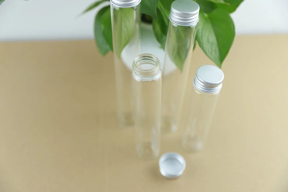12PCSlot 60ml80ml100ml110ml Glass Bottles Aluminum Cap Cute Jar Vials DIY Craft Container Transparent Perfume Bottles (4)