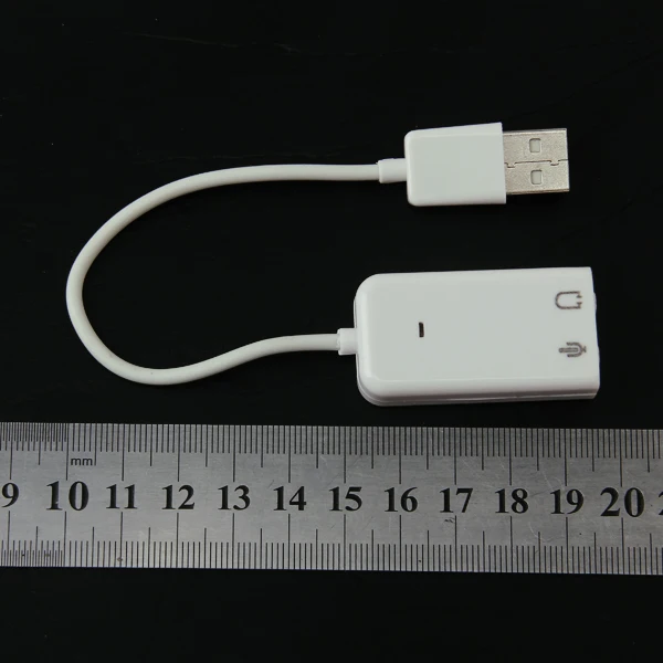 USB 2.0 Virtual 7.1 Channel Audio Sound Surround Card Adapter For MacOS Vista Linux