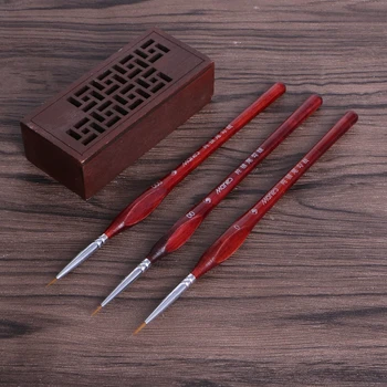 In miniatura Vernice Dettaglio Pennello 0 00 000 Lupo Capelli Professionali Di alta qualità Dettagli Per Rifornimenti di Arte di Disegno di Arte Della Penna Della Vernice Pennello 1