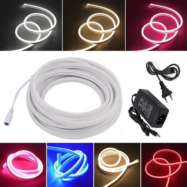 LED Neon Rope Light, 120 LED/m, 6mm Width, Waterproof Flexible