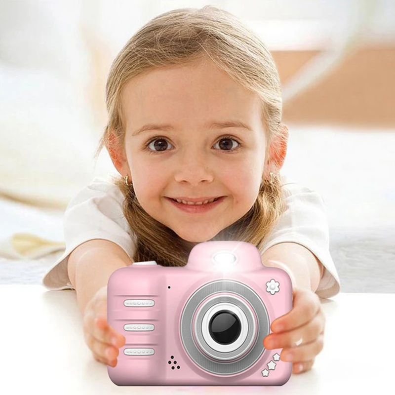AMS-Kids цифровая двойная камера 2,4 дюймов экран 8 Мп HD перезаряжаемая детская видеокамера с 4-кратным цифровым зумом подарок для девочек и мальчиков