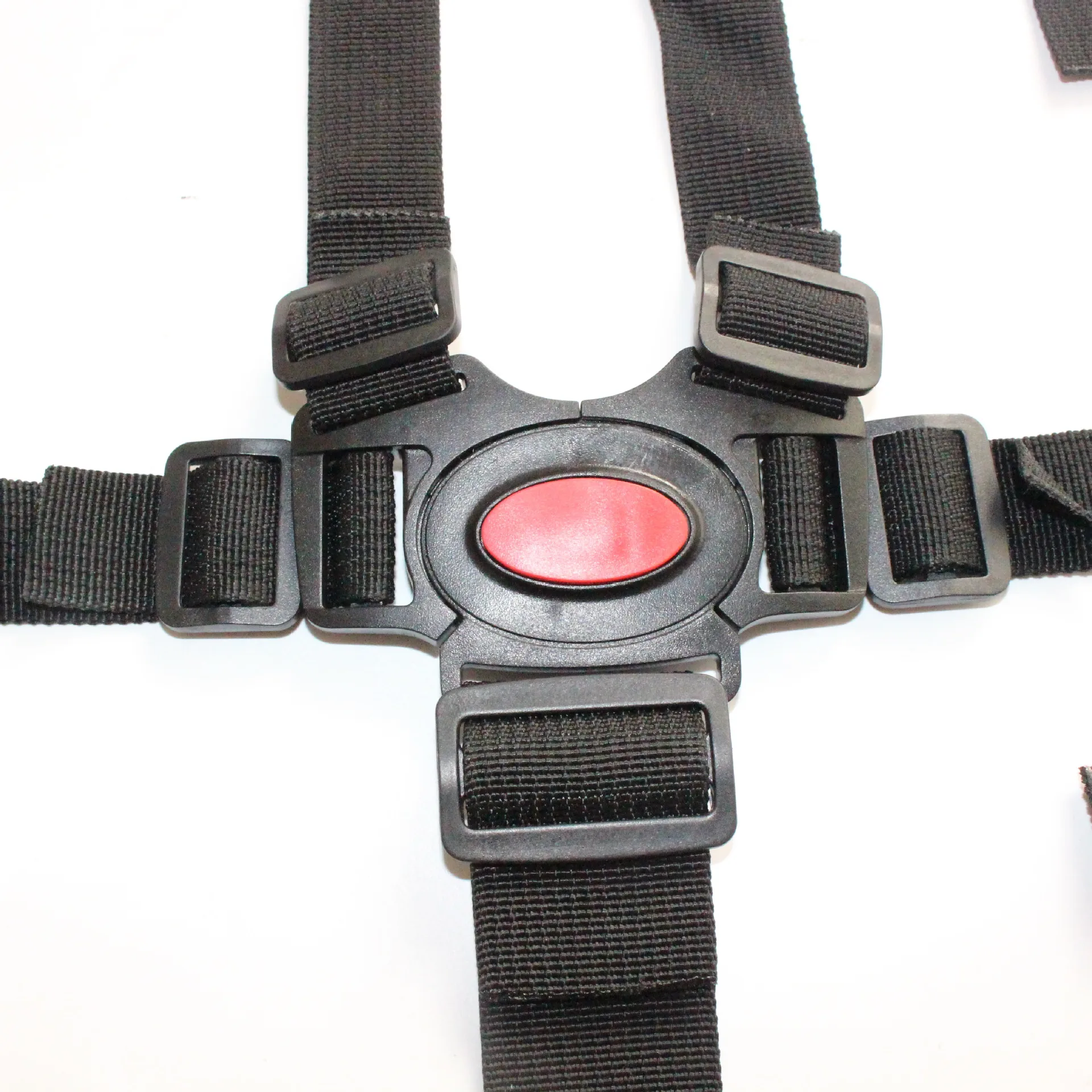 5 Point Harness Nylon Safe Belt Seat Belts 360 Degree Rotating Hook Baby Seat Belts Baby Stroller High Chair Black