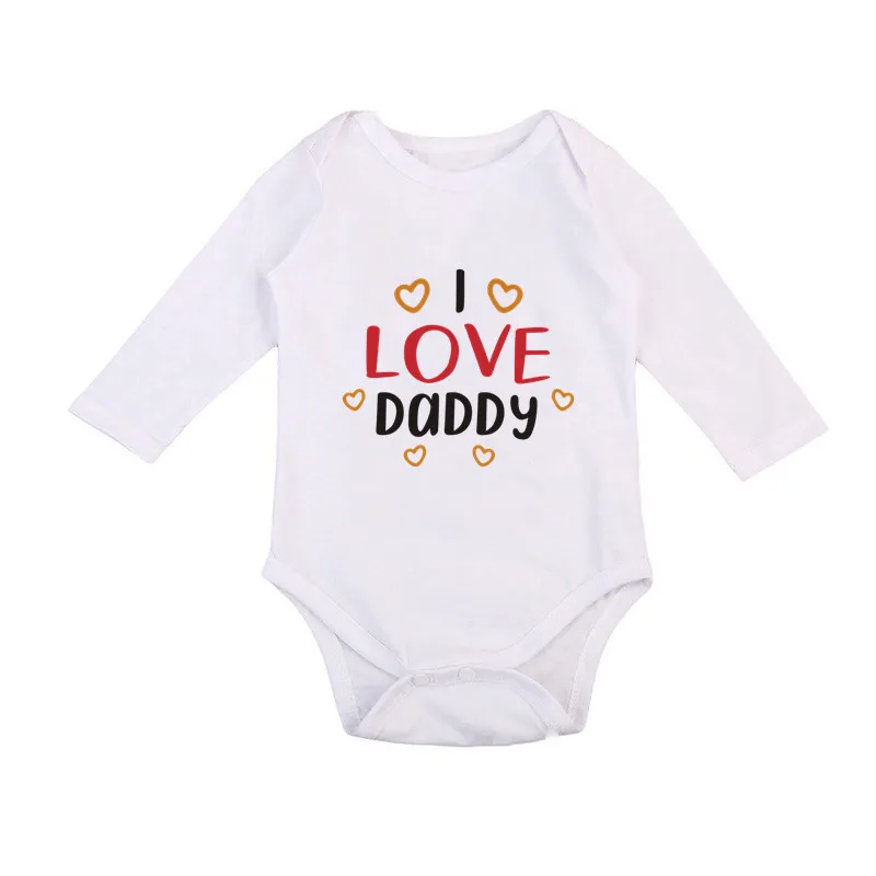 С надписью «I Love костюм с рисунком "Письма папы" с милым принтом от Carter's, детский костюмчик, в стиле «унисекс» для мальчиков и девочек Длинные рукава хлопковый комбинезон лучший подарок для папы; одежда для малышей на возраст от 0 до 18 месяцев