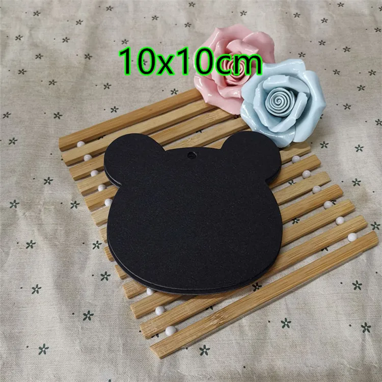 100PCS 350gsm 검은 종이 크리 에이 티브 빈 태그 DIY 골 판지 수 제 파티 생일 웨딩 크리스마스 선물 꽃 상자 레이블