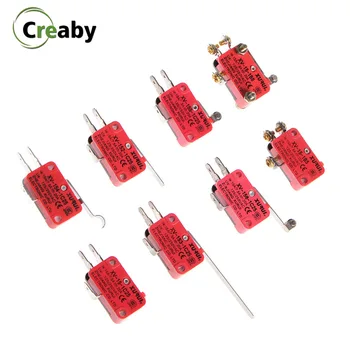 

Mini Micro Limit Switch With Handle SPDT Long Hinge Roller Lever Arm Snap Action Switch 125V 250V Red