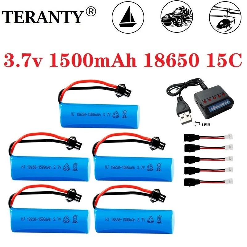 3.7V 1500mAh 18650 rechargeable Battery For RC TOYS helicopter Airplanes car Baot Tank Gun Truck Train Motorcycles 3.7v Battery