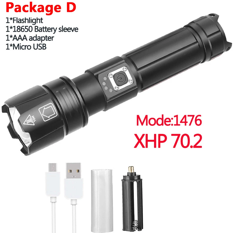 Package D XHP90 Z901909 самый мощный светодиодный светильник-вспышка мощностью 26650 или 18650 батареи и xhp70.2 Тактический светильник фонарь-вспышка - Испускаемый цвет: Package D