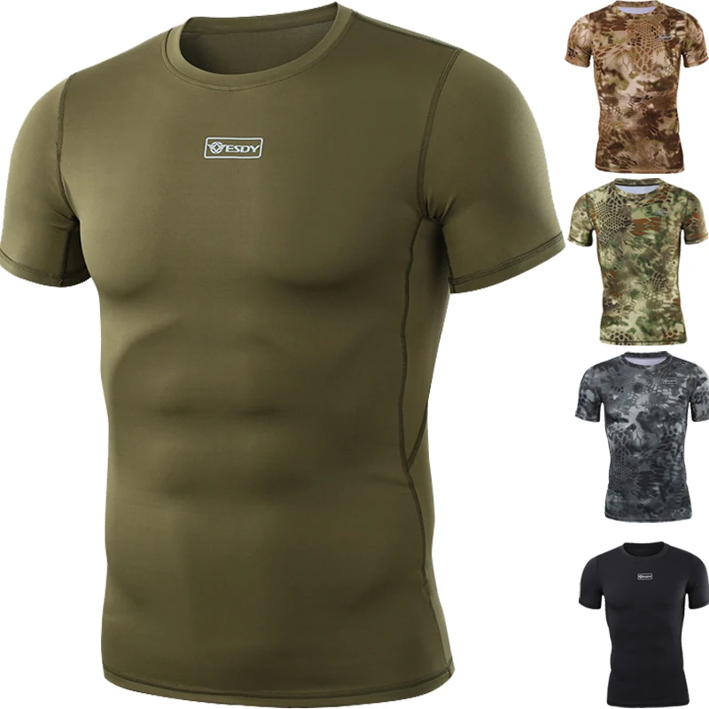 New Outdoor Hunting Camouflage T-shirt Men Breathable Army Tactical Combat Shirt Military Quick Dry Sport Camo Hunting Camp Tees New Outdoor Hunting Camouflage T-shirt Men Breathable Army Tactical Combat Shirt Military Quick Dry Sport Camo Hunting Camp Tees